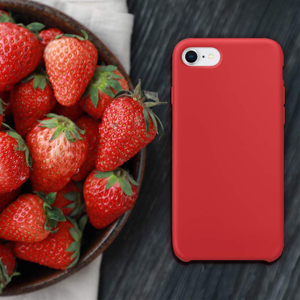Apple iPhone 7/8 Siliconenhoesje Rood afbeelding 9