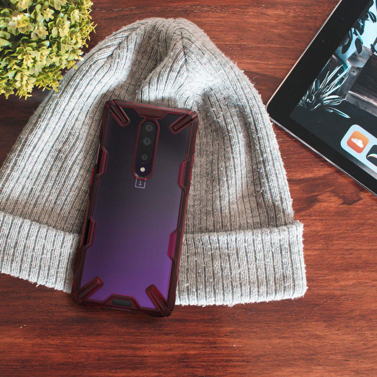 Ringke Fusion X OnePlus 7 Pro Hoesje Rood afbeelding 9