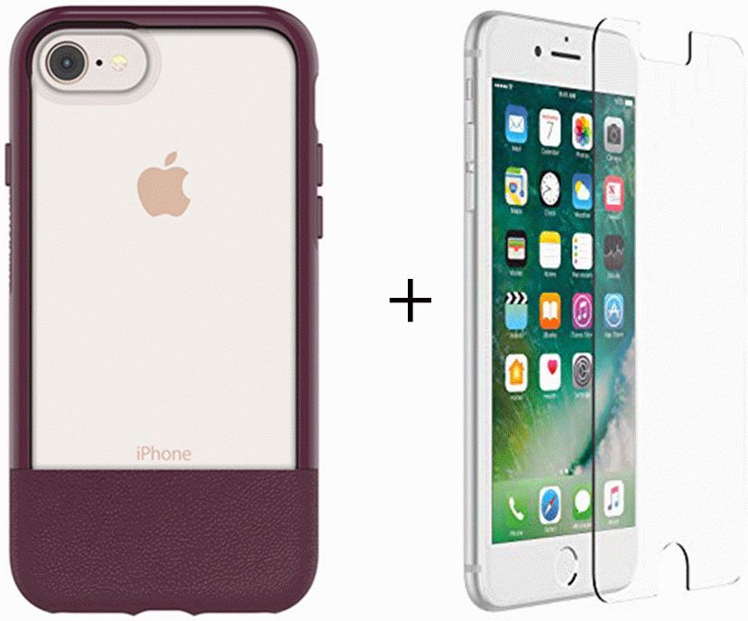 Otterbox Duo Case iPhone 7 / 8 Hoesje + Alpha Glass Rood afbeelding 1