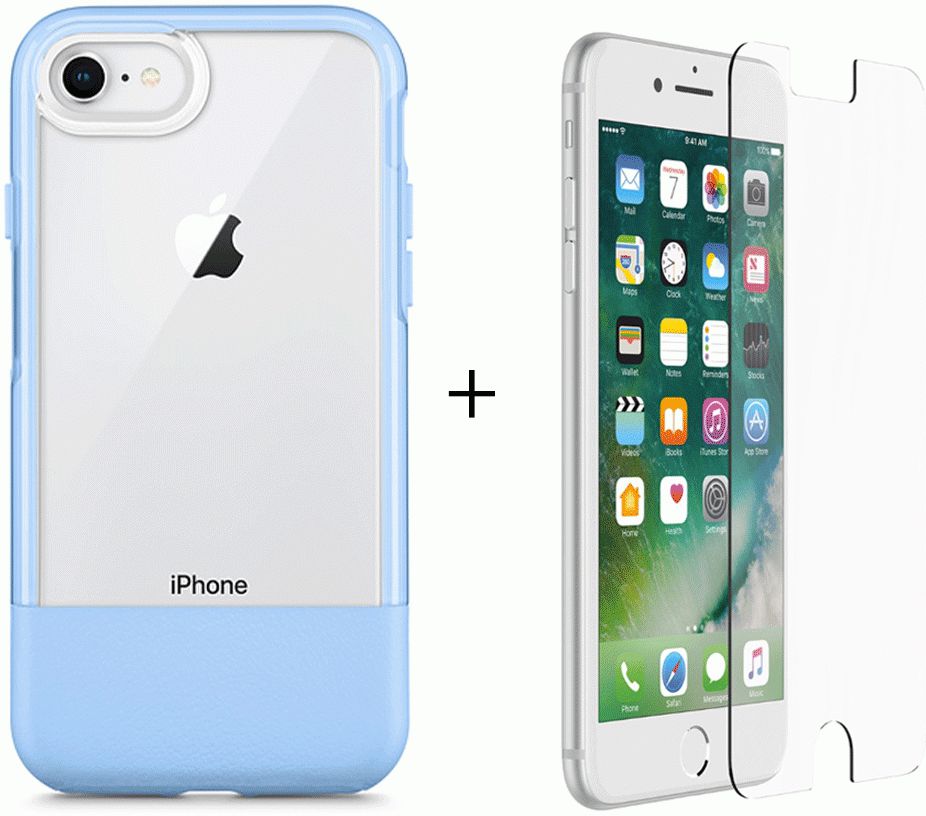 Otterbox Duo Case iPhone 7 / 8 Hoesje + Alpha Glass Sky Blue afbeelding 1