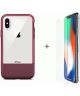 Otterbox Duo Case iPhone X / XS Hoesje + Alpha Glass Rood