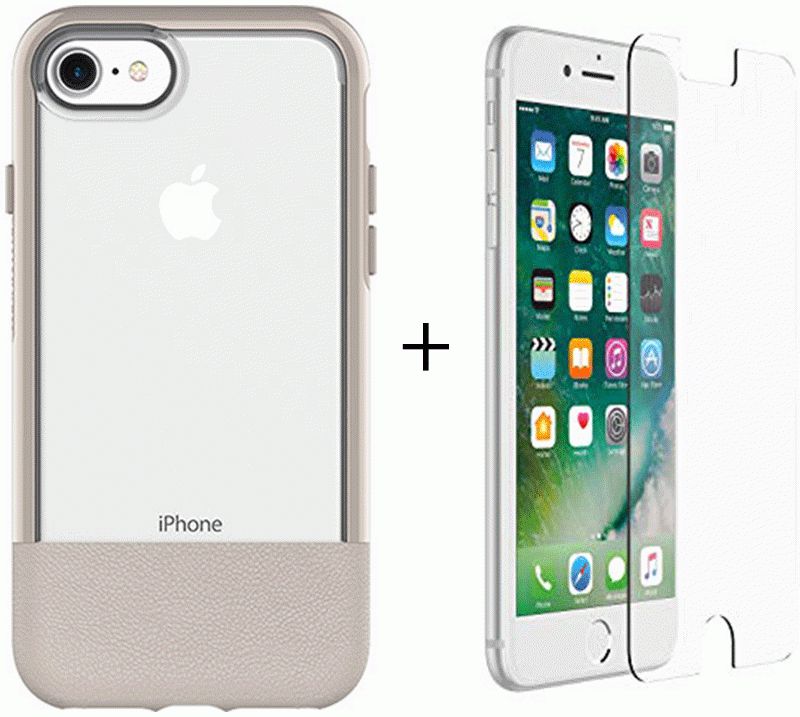 Otterbox Duo Case iPhone 7 / 8 Hoesje + Alpha Glass Beige afbeelding 1