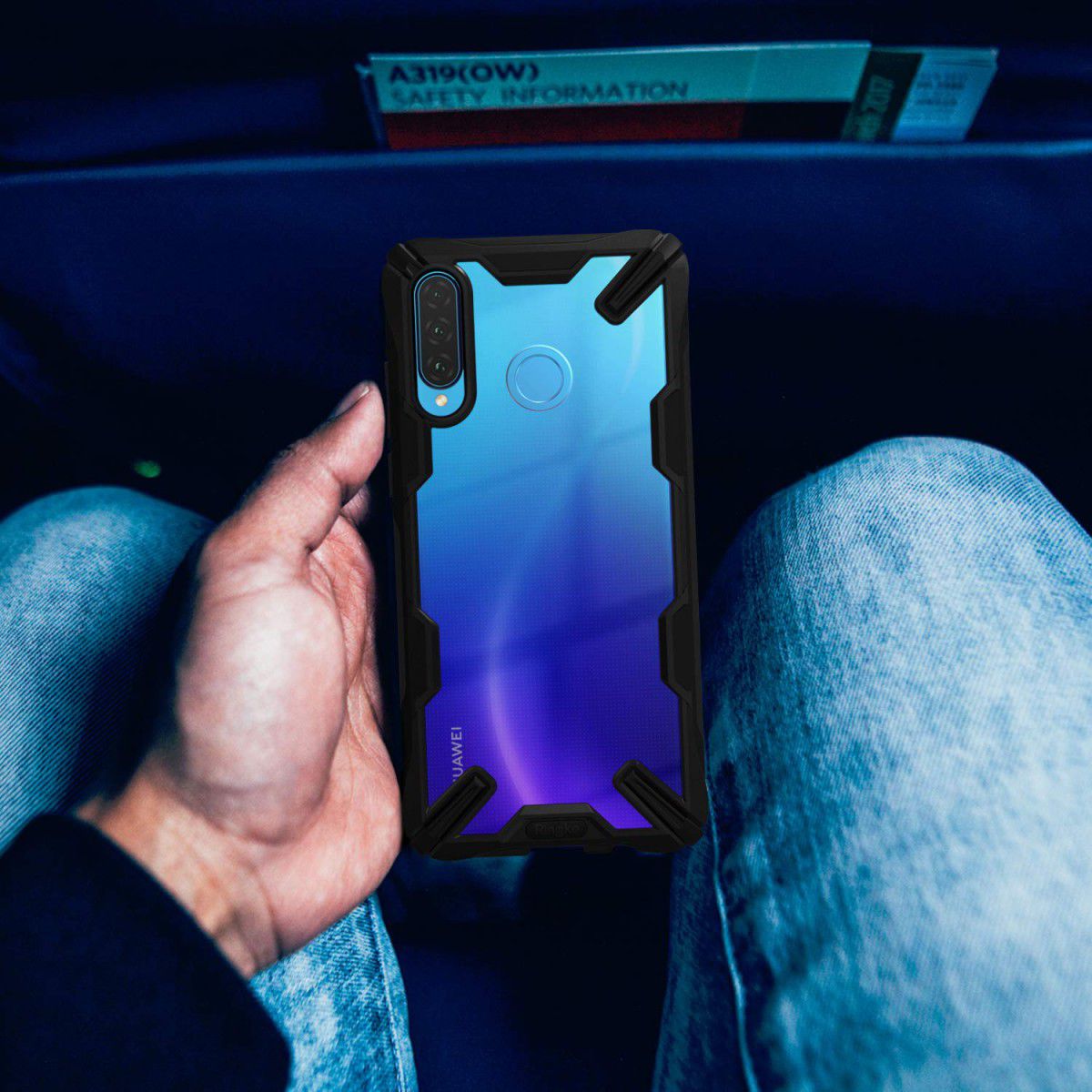 Ringke Fusion X Huawei P30 Lite Hoesje Zwart afbeelding 8