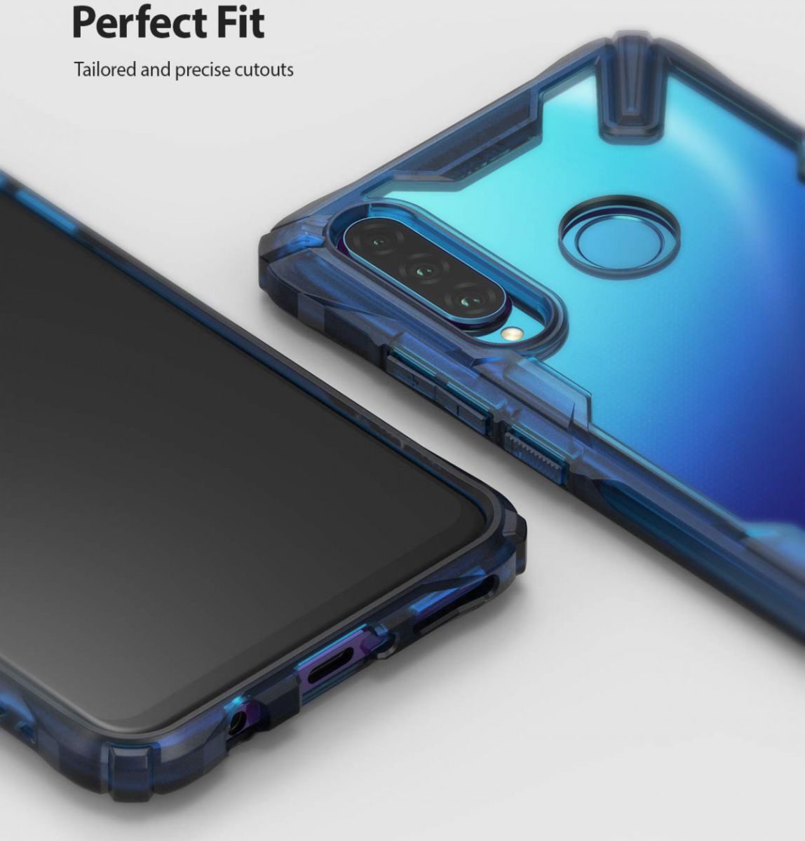Ringke Fusion X Huawei P30 Lite Hoesje Blauw afbeelding 4
