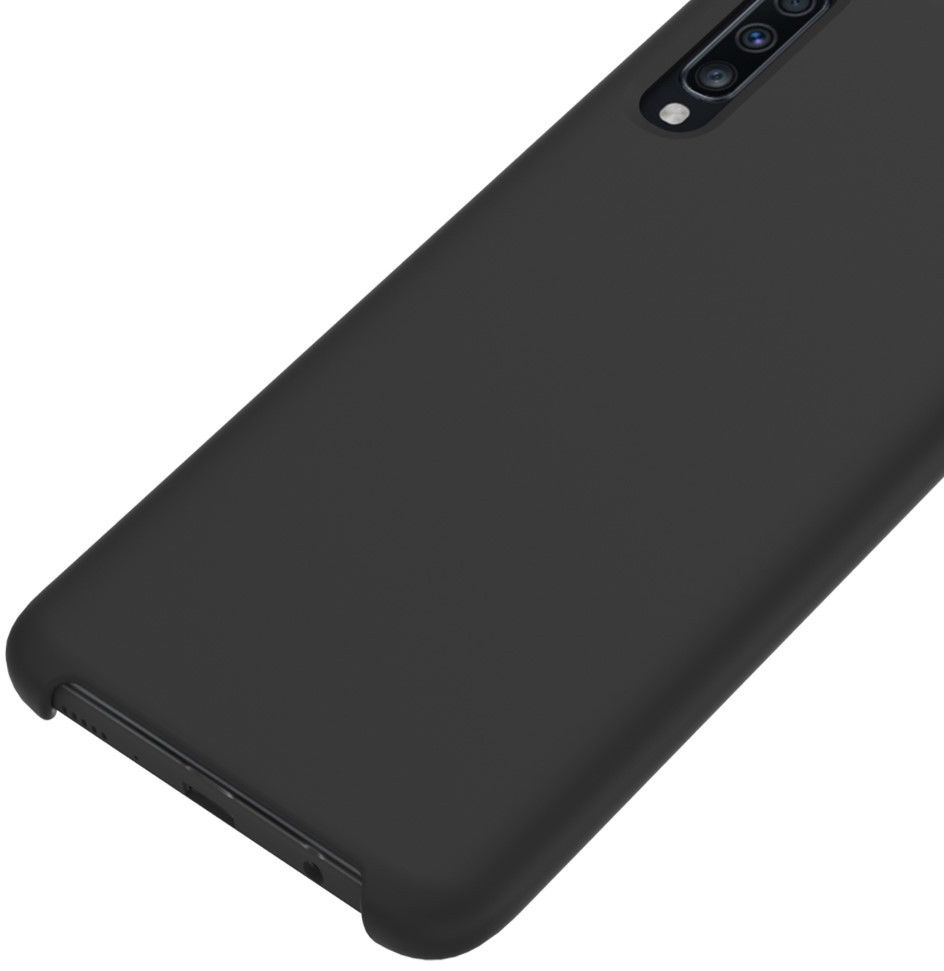 Samsung Galaxy A70 Siliconen Hoesje Zwart afbeelding 5