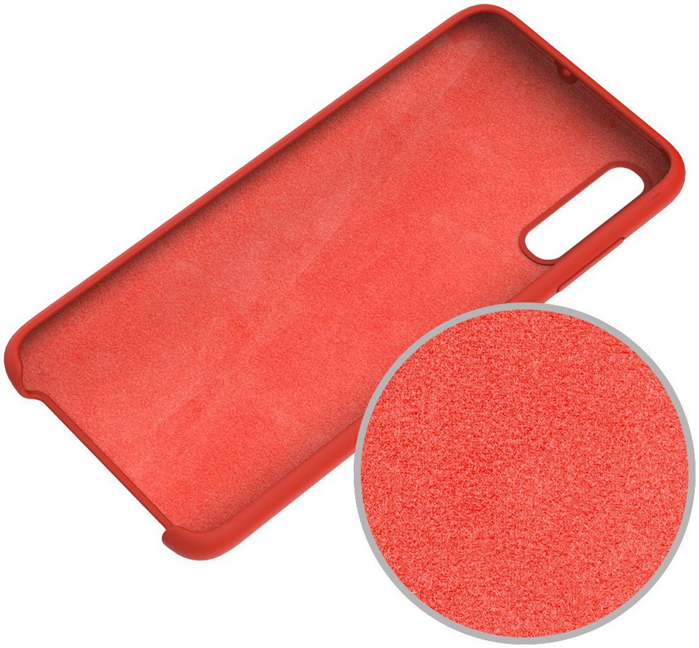 Samsung Galaxy A70 Siliconen Hoesje Rood afbeelding 3
