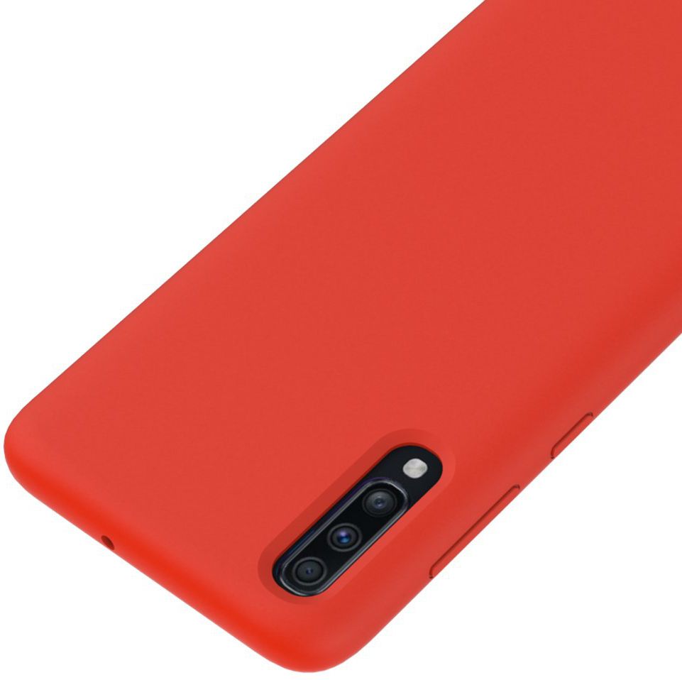 Samsung Galaxy A70 Siliconen Hoesje Rood afbeelding 4
