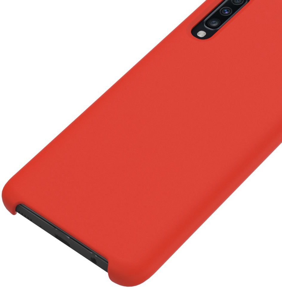 Samsung Galaxy A70 Siliconen Hoesje Rood afbeelding 5