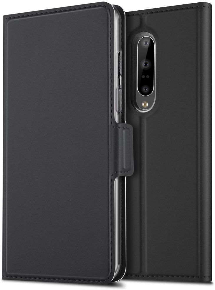 OnePlus 7 Pro Luxe Portemonnee Hoesje Zwart afbeelding 1