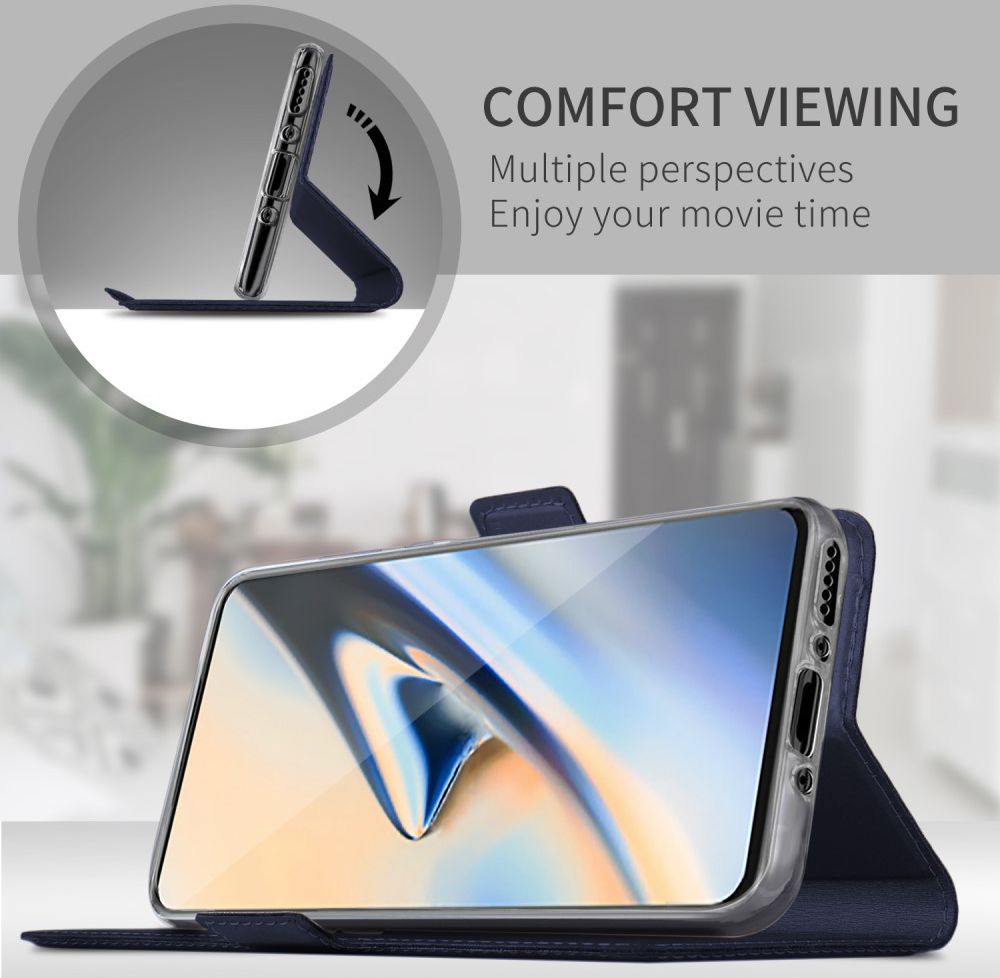 OnePlus 7 Pro Luxe Portemonnee Hoesje Blauw afbeelding 5