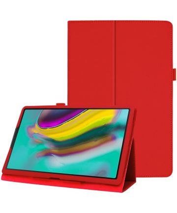 Samsung Galaxy Tab S5e Two-Fold Book Hoes Rood Hoesjes