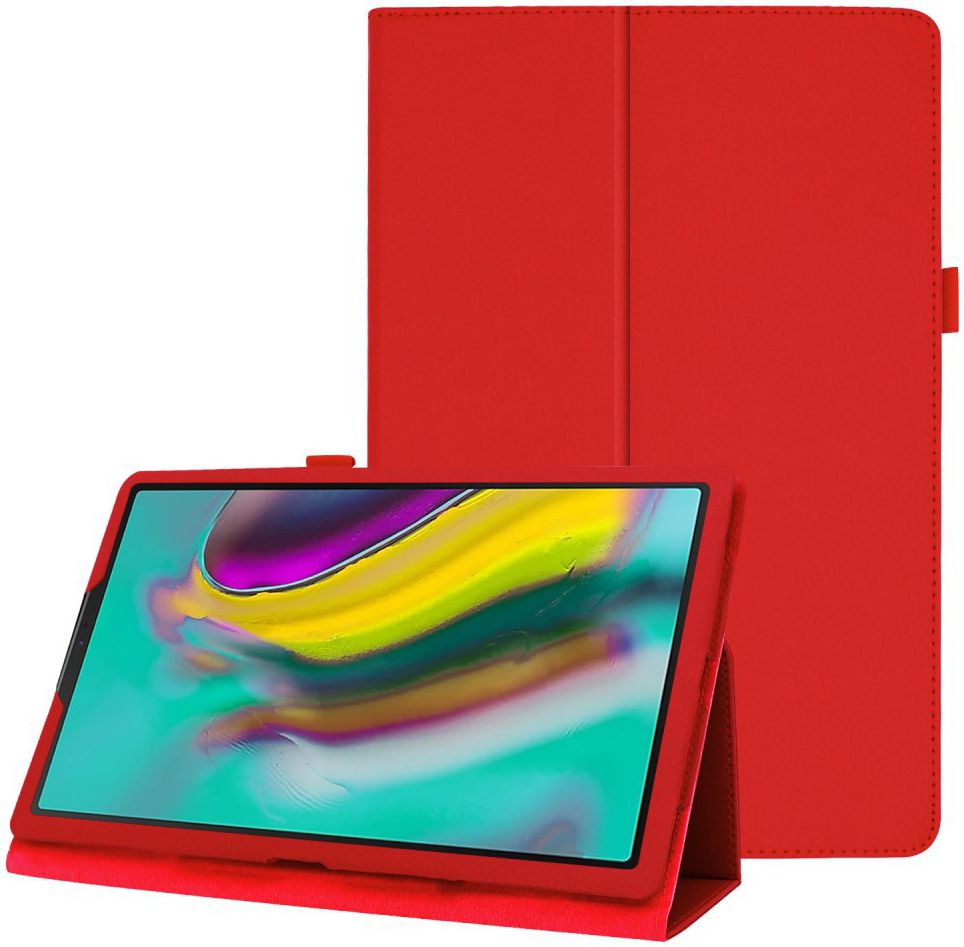 Samsung Galaxy Tab A 10.1 (2019) Two-Fold Book Hoes Rood afbeelding 1