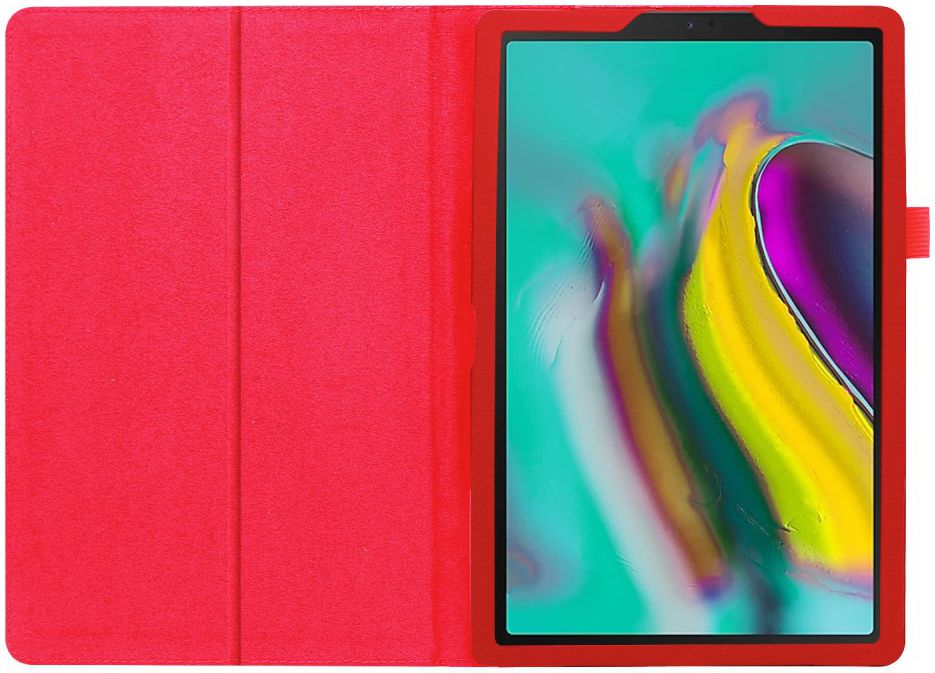 Samsung Galaxy Tab A 10.1 (2019) Two-Fold Book Hoes Rood afbeelding 2