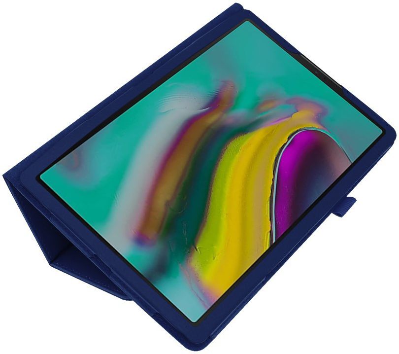 Samsung Galaxy Tab A 10.1 (2019) Two-Fold Book Hoes Blauw afbeelding 3