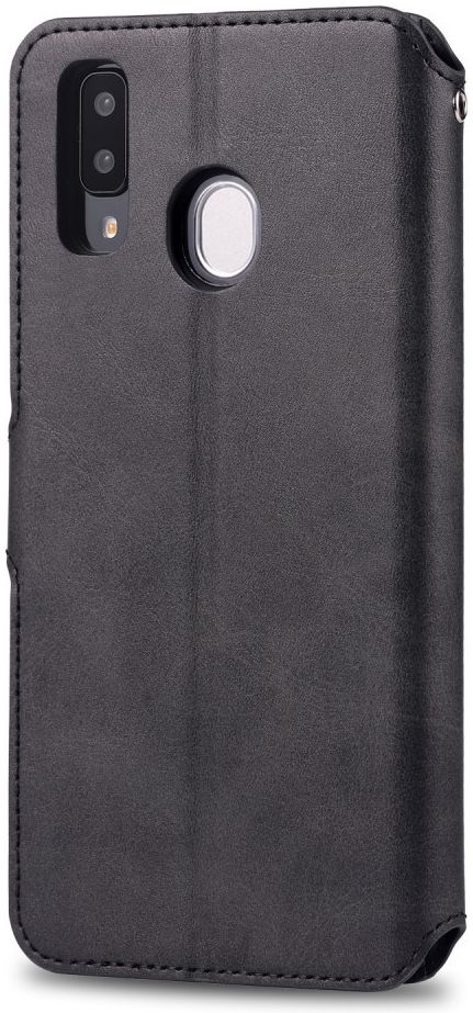 AZNS Samsung Galaxy A40 Portemonnee Stand Hoesje Zwart afbeelding 4