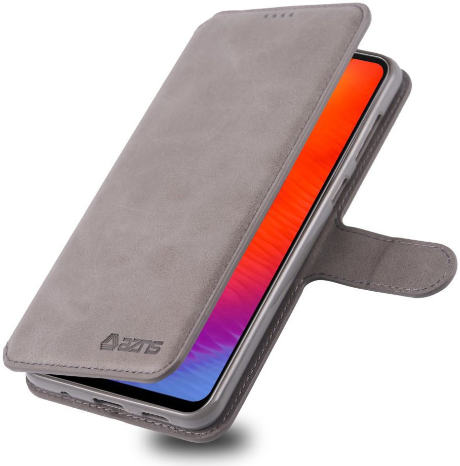 AZNS Samsung Galaxy A40 Portemonnee Stand Hoesje Grijs afbeelding 1
