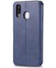AZNS Samsung Galaxy A40 Portemonnee Stand Hoesje Blauw