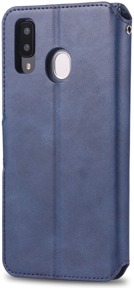 AZNS Samsung Galaxy A40 Portemonnee Stand Hoesje Blauw afbeelding 4