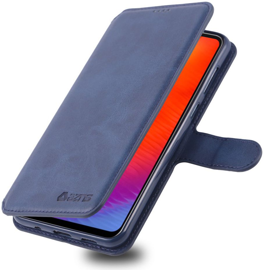 AZNS Samsung Galaxy A40 Portemonnee Stand Hoesje Blauw afbeelding 1