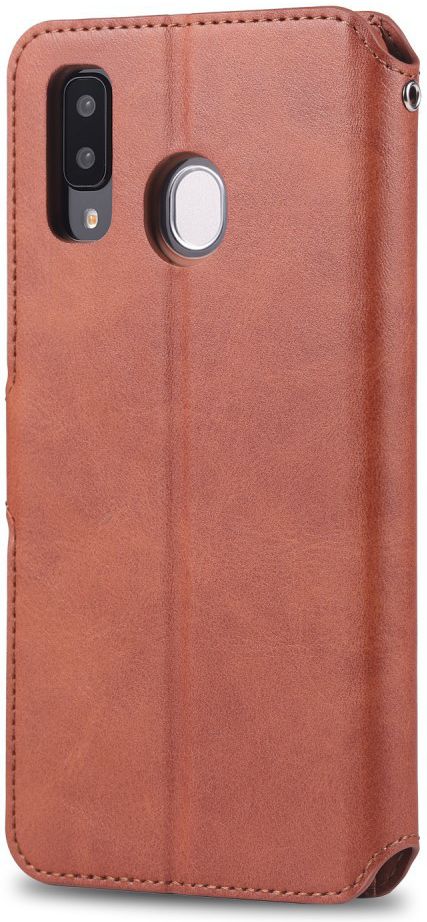 AZNS Samsung Galaxy A40 Portemonnee Stand Hoesje Bruin afbeelding 6
