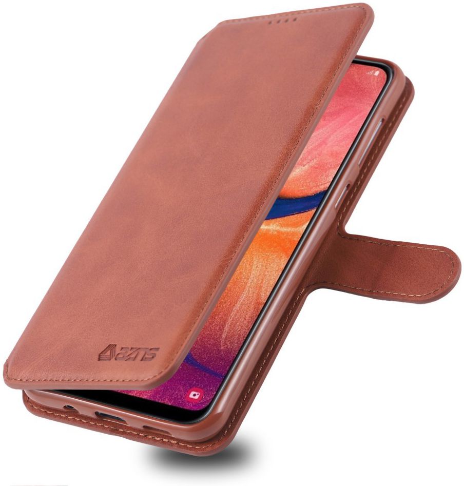 AZNS Samsung Galaxy A40 Portemonnee Stand Hoesje Bruin afbeelding 1