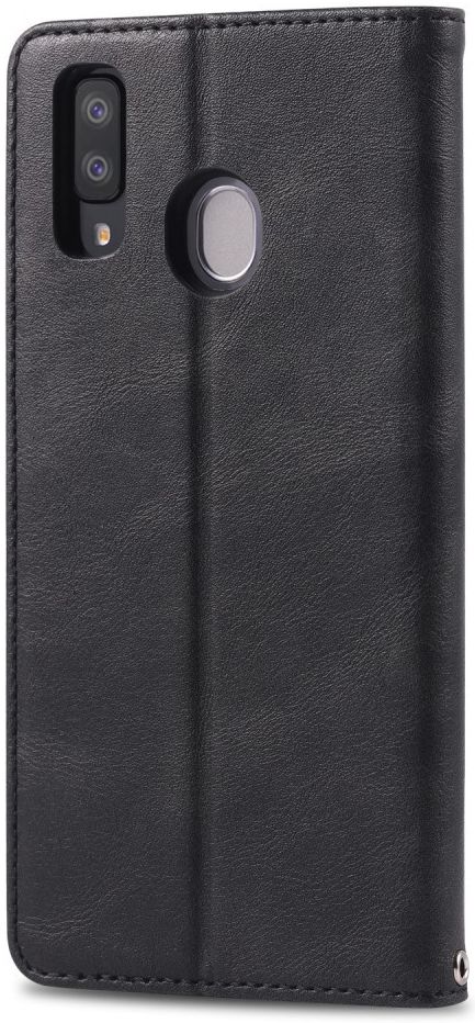 AZNS Retro Samsung Galaxy A40 Portemonnee Stand Hoesje Zwart afbeelding 4
