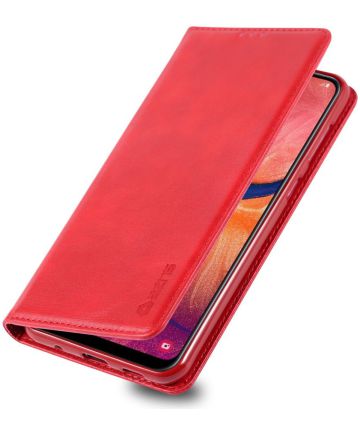 AZNS Retro Samsung Galaxy A40 Portemonnee Stand Hoesje Rood Hoesjes