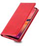 AZNS Retro Samsung Galaxy A40 Portemonnee Stand Hoesje Rood