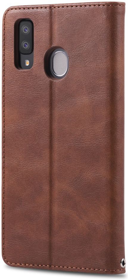AZNS Retro Samsung Galaxy A40 Portemonnee Stand Hoesje Donkerbruin afbeelding 4