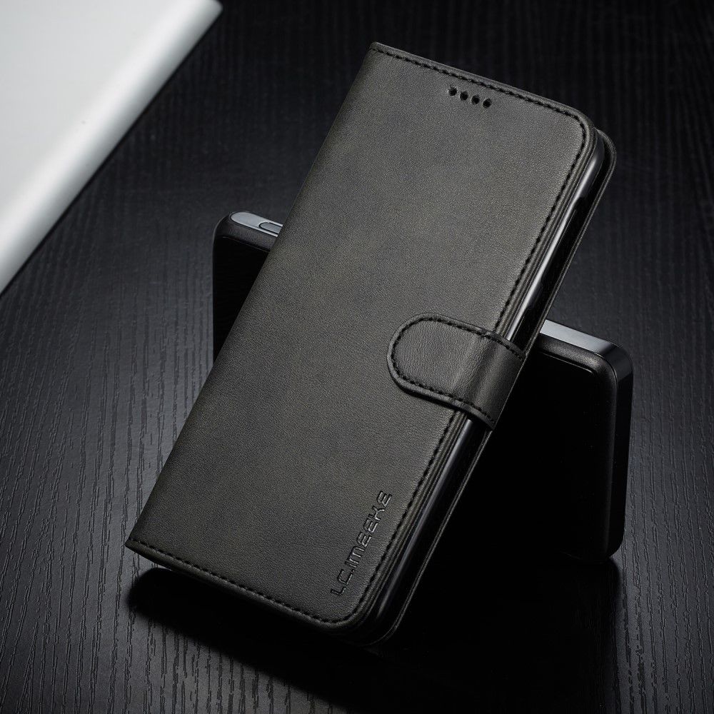 Samsung Galaxy A10 Stijlvol Vintage Portemonnee Bookcase Hoesje Zwart afbeelding 5
