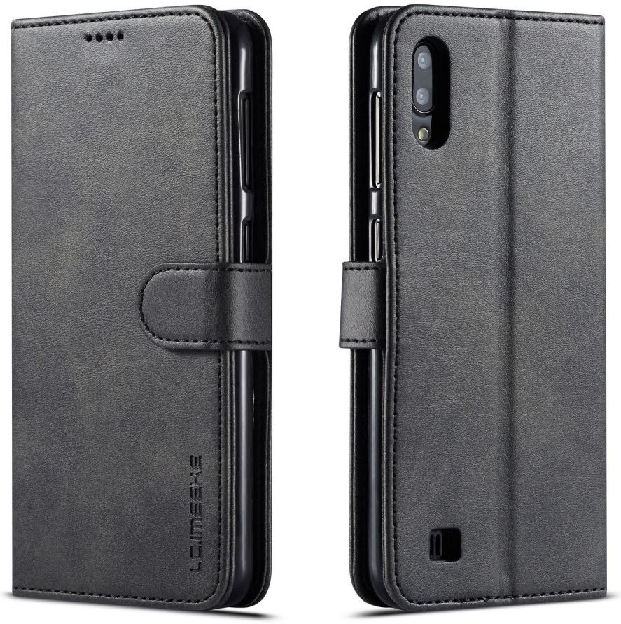 Samsung Galaxy A10 Stijlvol Vintage Portemonnee Bookcase Hoesje Zwart afbeelding 4