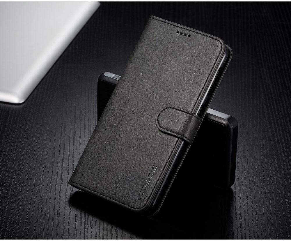 Samsung Galaxy A10 Stijlvol Vintage Portemonnee Bookcase Hoesje Zwart afbeelding 7