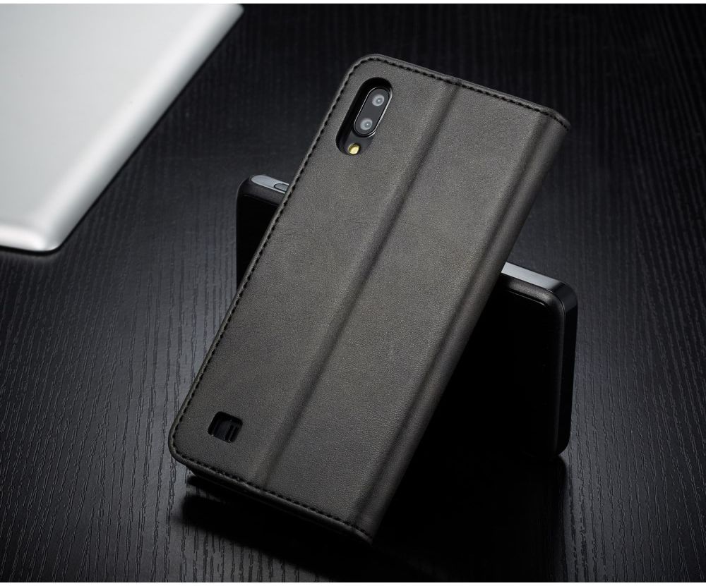 Samsung Galaxy A10 Stijlvol Vintage Portemonnee Bookcase Hoesje Zwart afbeelding 8