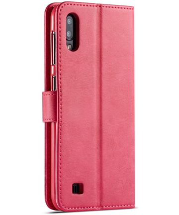 Samsung Galaxy A10 Stijlvol Vintage Portemonnee Bookcase Hoesje Roze Hoesjes