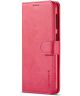 Samsung Galaxy A10 Stijlvol Vintage Portemonnee Bookcase Hoesje Roze