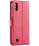 Samsung Galaxy A10 Stijlvol Vintage Portemonnee Bookcase Hoesje Roze
