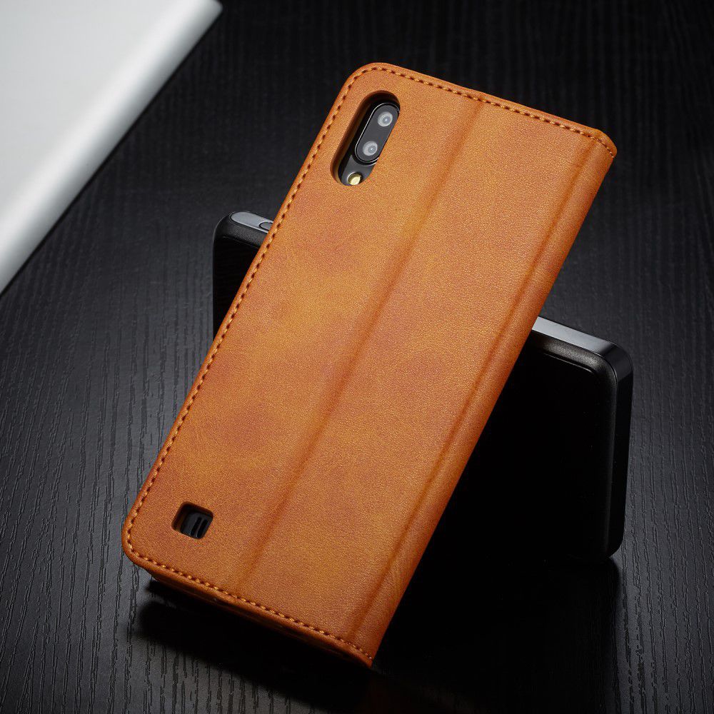 Samsung Galaxy A10 Stijlvol Vintage Portemonnee Bookcase Hoesje Bruin afbeelding 6