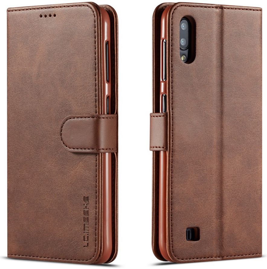 Samsung Galaxy A10 Stijlvol Vintage Portemonnee Hoesje Donkerbruin afbeelding 5