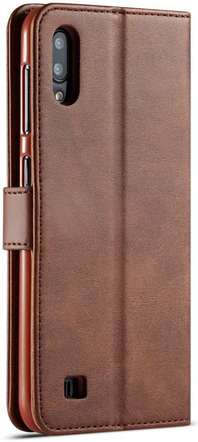 Samsung Galaxy A10 Stijlvol Vintage Portemonnee Hoesje Donkerbruin afbeelding 1