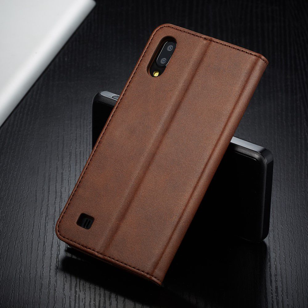 Samsung Galaxy A10 Stijlvol Vintage Portemonnee Hoesje Donkerbruin afbeelding 10