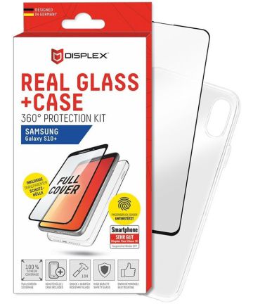 Displex 3D Real Glass+Case Samsung Galaxy S10 Plus 360° Protection Kit Hoesjes