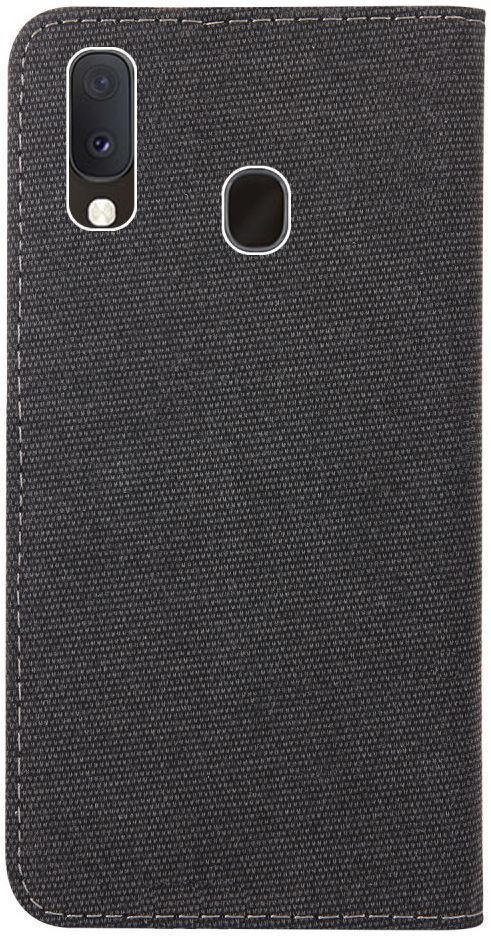 Samsung Galaxy A20E Soft Canvas Portemonnee Hoesje Blauw afbeelding 6