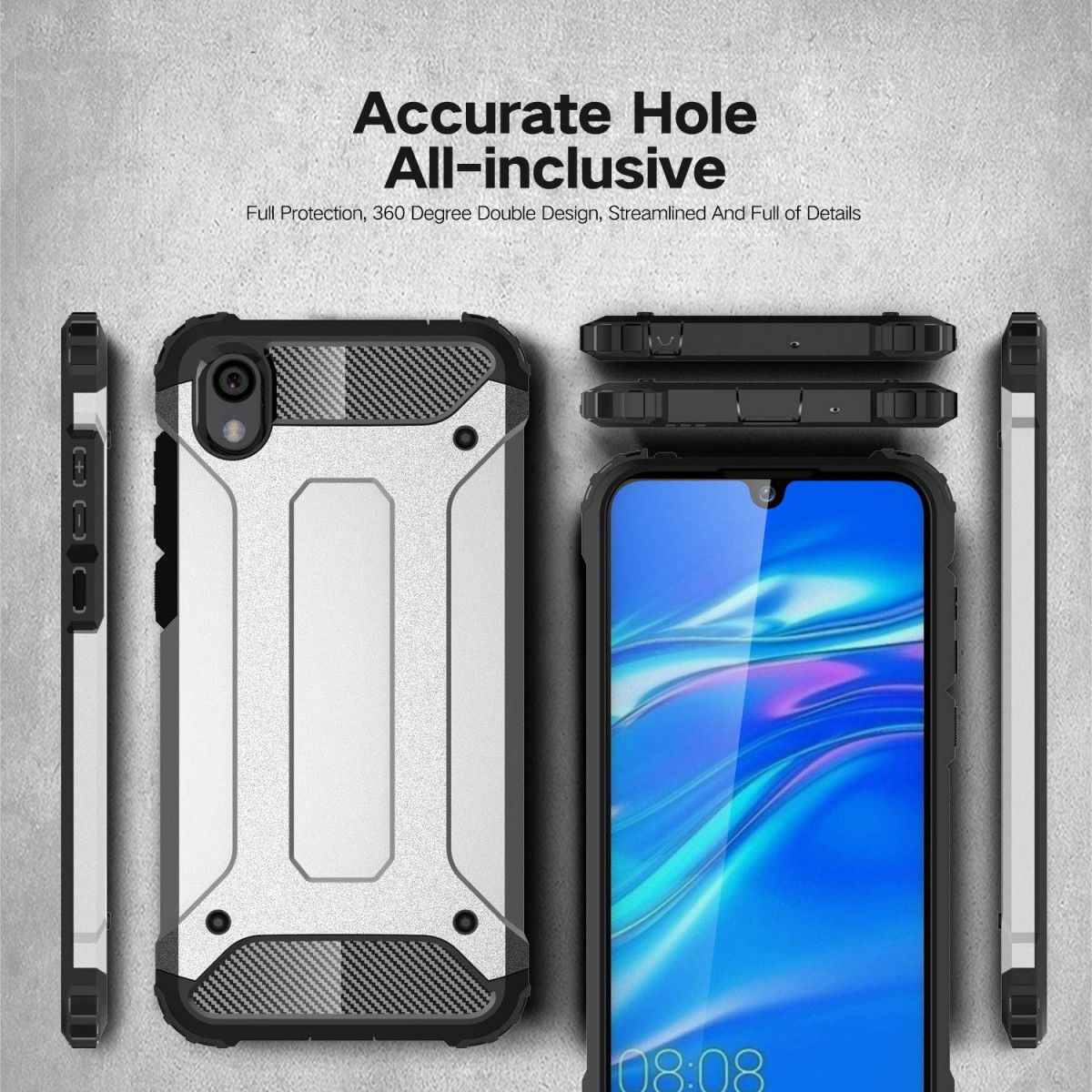 Huawei Y5 (2019) Hybride Hoesje Donker Blauw afbeelding 6