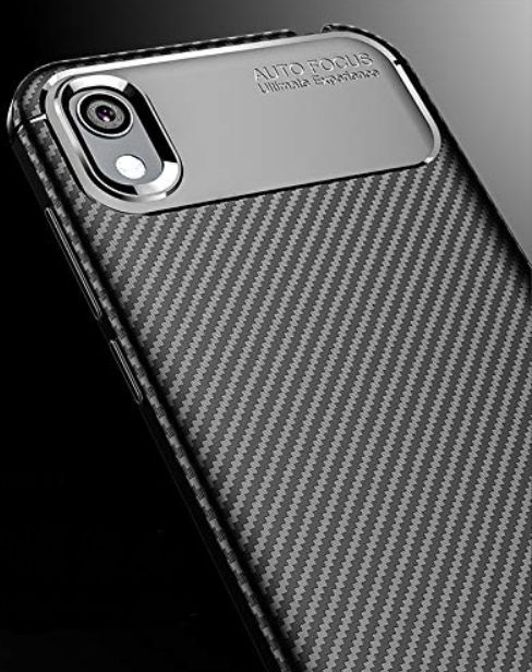 Huawei Y5 (2019) Siliconen Carbon Hoesje Blauw afbeelding 5