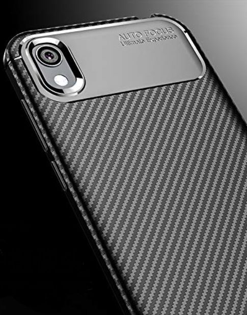 Huawei Y5 (2019) Siliconen Carbon Hoesje Blauw afbeelding 7