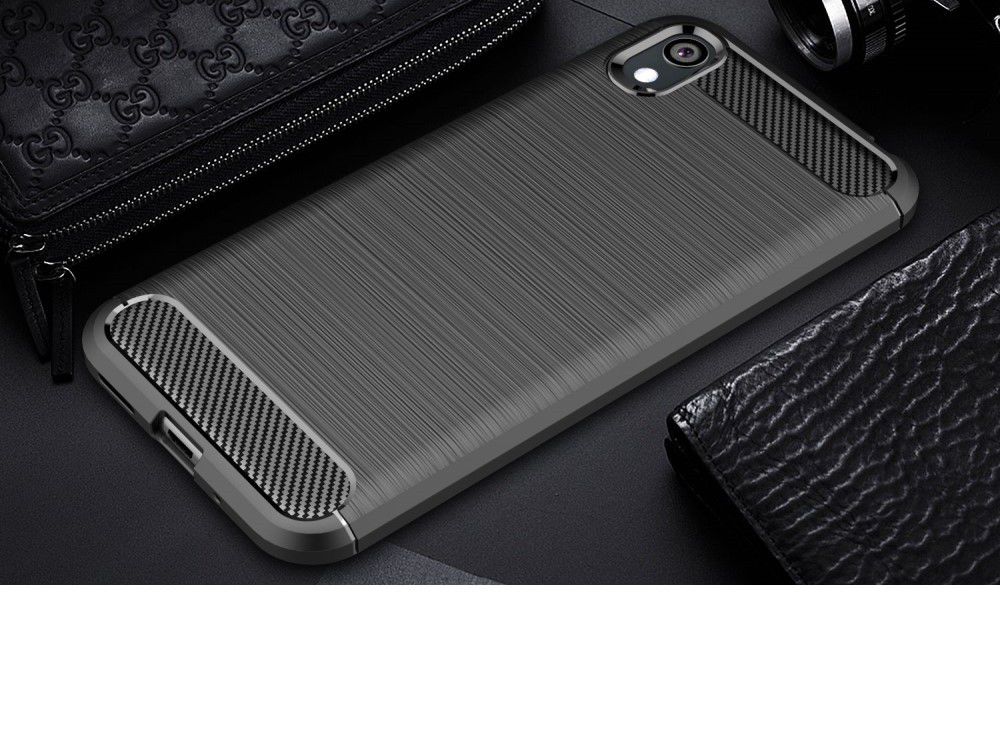 Huawei Y5 (2019) Geborsteld TPU Hoesje Zwart afbeelding 11