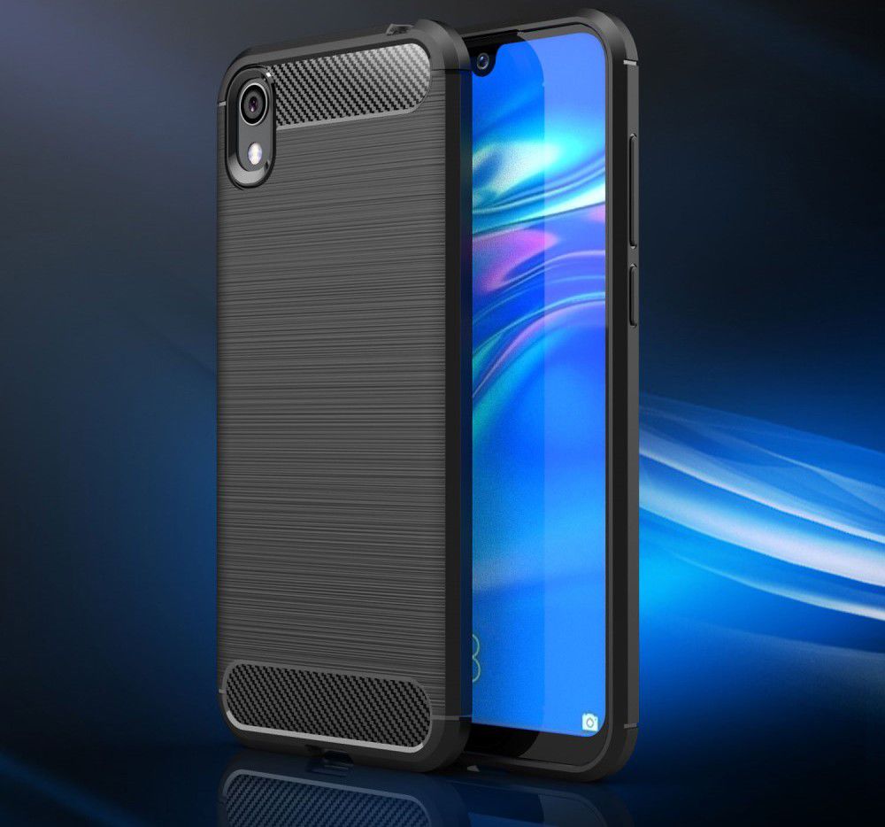 Huawei Y5 (2019) Geborsteld TPU Hoesje Zwart afbeelding 6