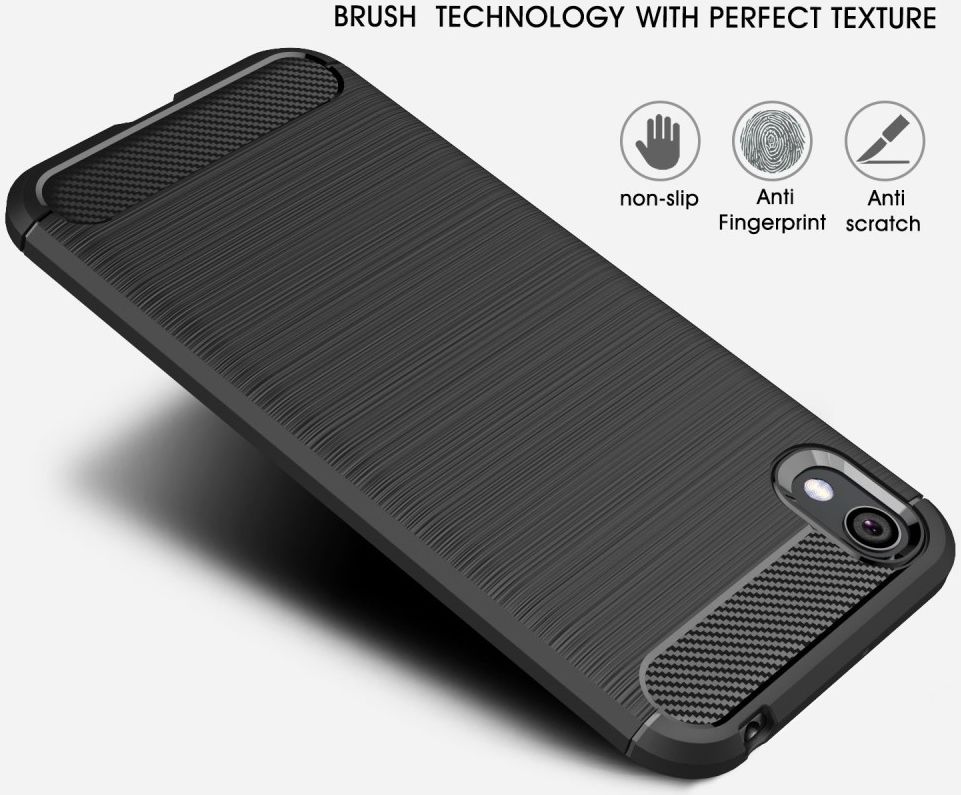 Huawei Y5 (2019) Geborsteld TPU Hoesje Zwart afbeelding 7