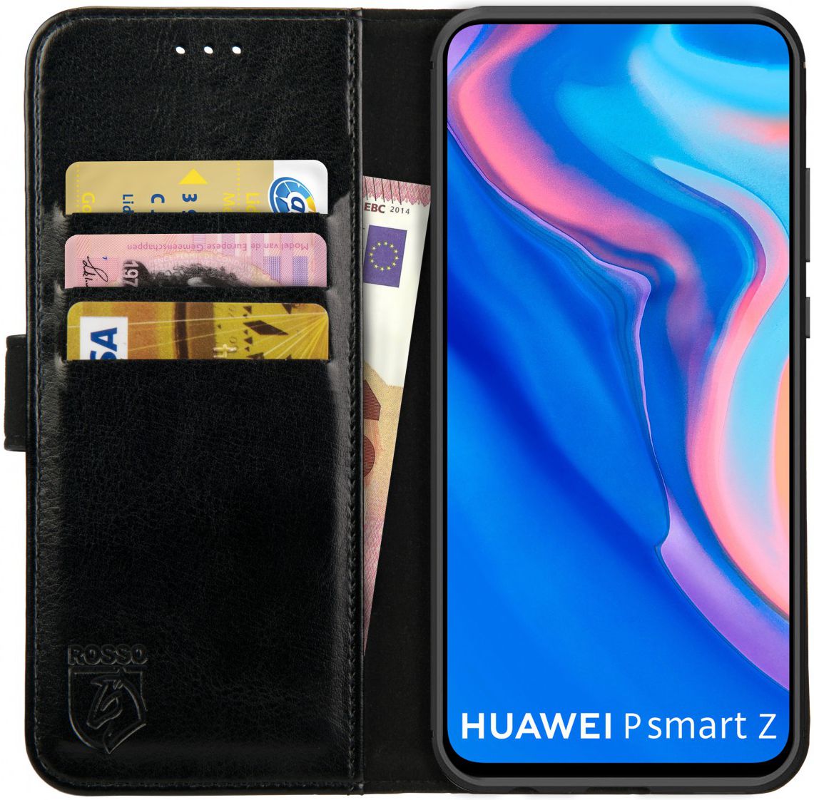 Rosso Element Huawei P Smart Z / Honor 9X Hoesje Book Cover Zwart afbeelding 1