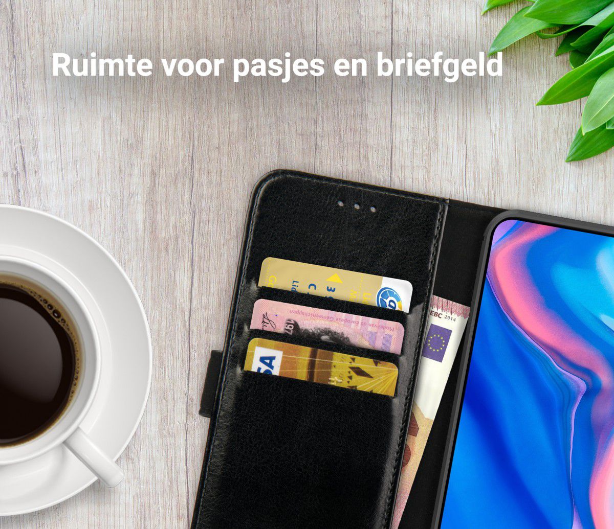 Rosso Element Huawei P Smart Z / Honor 9X Hoesje Book Cover Zwart afbeelding 8